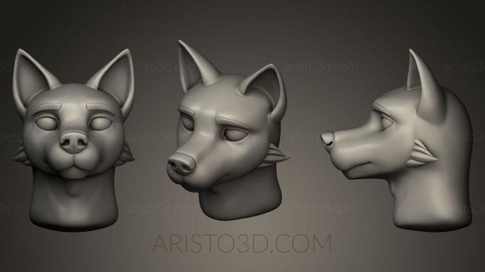 Masks and muzzles of animals (MSKJ_0017) 3D model for CNC machine